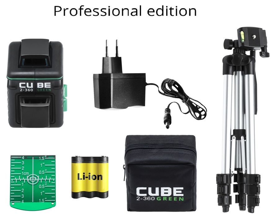 Инструмент монтажа ADA CUBE 2-360 GREEN Professional Edition