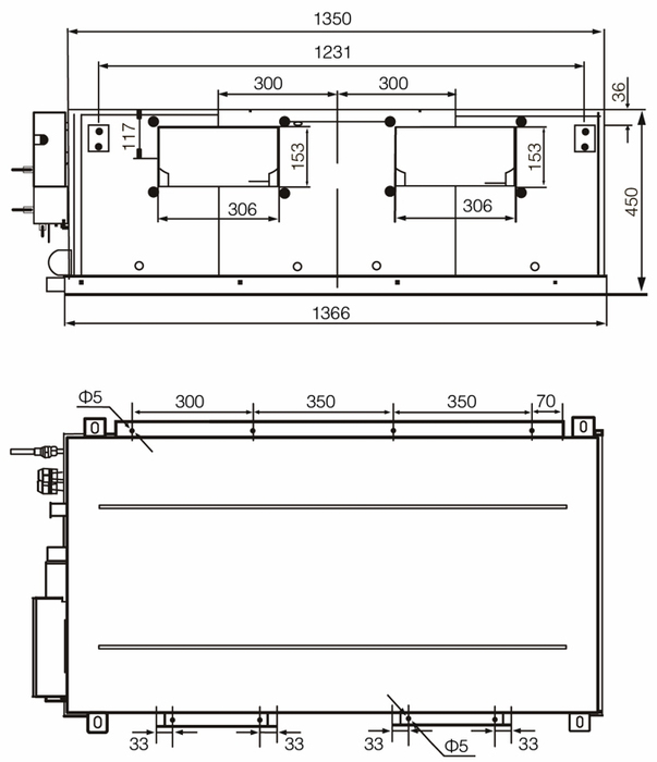 Канальный кондиционер Excon CR-01-2223