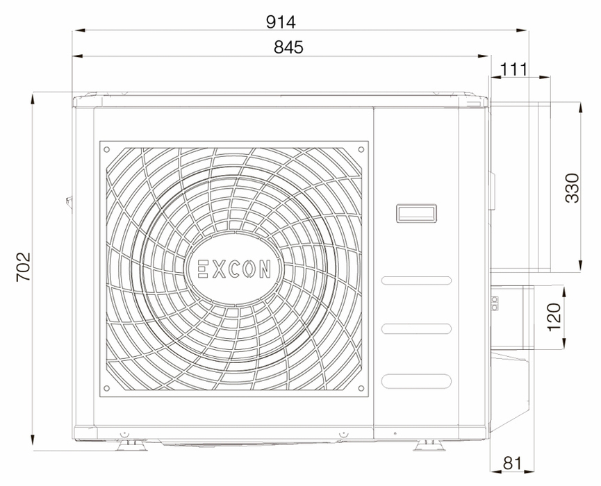 Кассетный кондиционер Excon CR-01-0712
