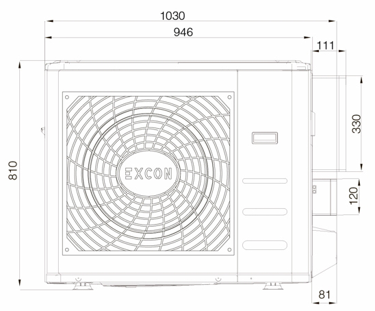 Кассетный кондиционер Excon CR-01-1022