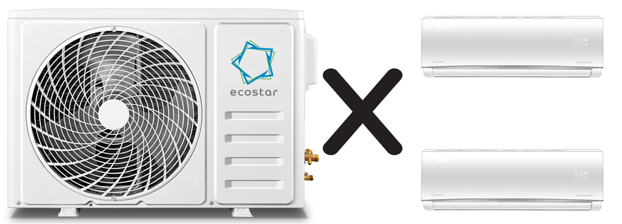 Внешний блок мульти сплит-системы на 2 комнаты ECOSTAR Ray Multi Free Match KVS-2FM14ST