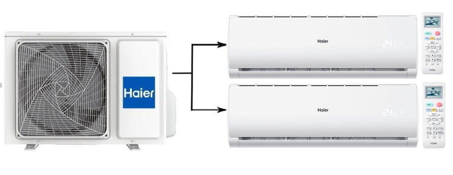 Haier Leader Super Match 2U40S2SM1FA/AS07TS6HRA-M*2шт