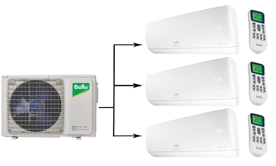 Ballu Free Match ERP R32 BA3OI-FM-21HN8/BSUI-FM-09HN8/EU*3