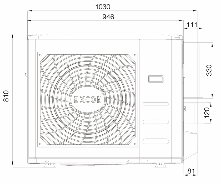 Напольно-потолочный кондиционер Excon CR-01-1022