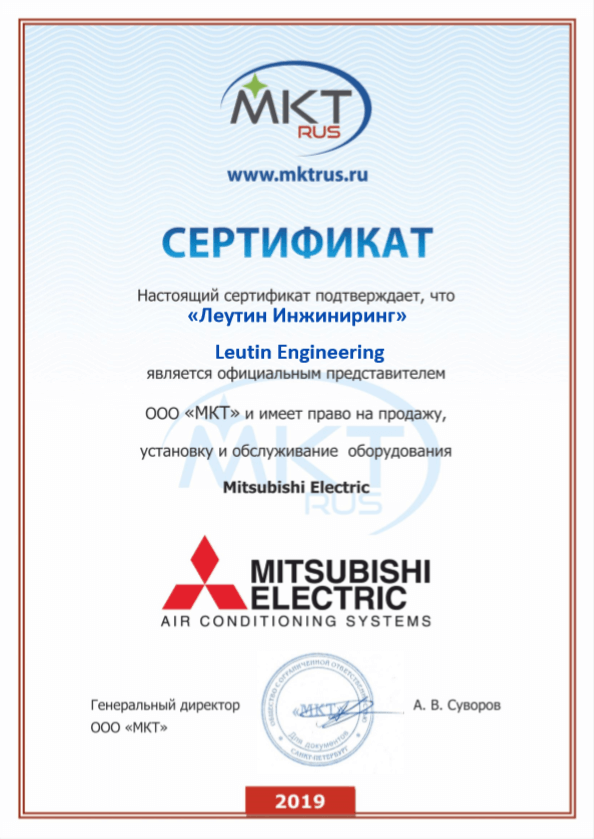 Сертификат mitsubichi